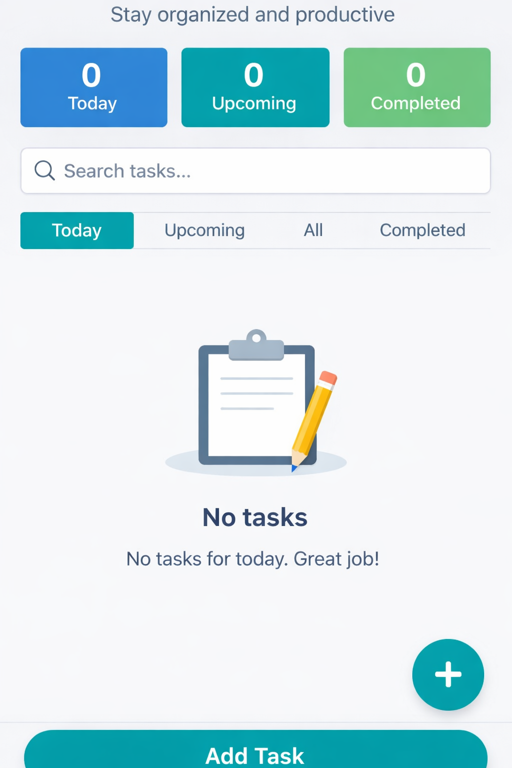 Home Screen - Task Summary